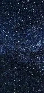 Starry night sky mobile wallpaper with shimmering stars.