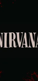 Nirvana band logo on dark background