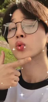 Nose Glasses Lip Live Wallpaper