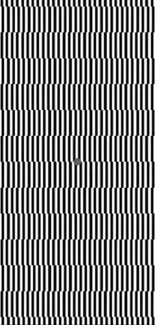 Black and white optical illusion with vertical stripes on a mobile wallpaper.