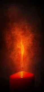 Orange Art Candle Live Wallpaper