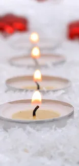 Orange Petal Candle Live Wallpaper