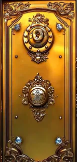 Ornate gold door with intricate design