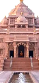 Beautiful temple with ornate architecture and intricate carvings.