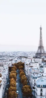 Paris skyline with Eiffel Tower in background.