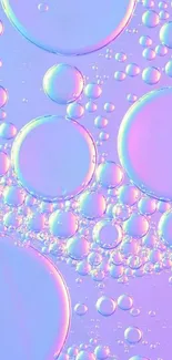 Mobile wallpaper with pastel bubbles in a soothing abstract design.