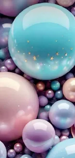 Colorful pastel bubbles with a dreamy, artistic aesthetic.