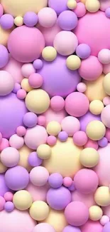 Colorful pastel bubble wallpaper with soft hues.