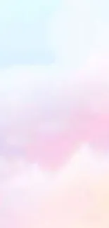 Soft pastel clouds mobile wallpaper with a serene and calming design.