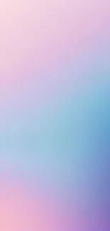 Pastel gradient wallpaper with pink, blue, and purple hues for mobile.