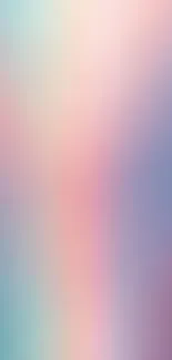 Mobile wallpaper with a pastel gradient of pink, blue, and purple hues.