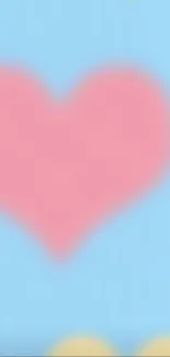 Pastel heart design mobile wallpaper with soothing colors.