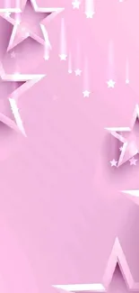 Stylish pastel pink wallpaper with stars.