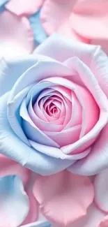 Soft pastel rose petals background with elegant design.