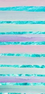 Watercolor pastel stripes with turquoise and pink hues.