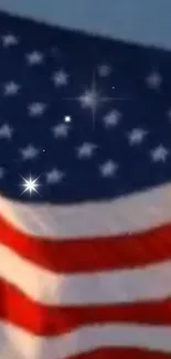 American flag with starry sky design for mobile wallpaper.