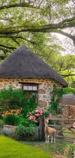 Charming cottage surrounded by nature.