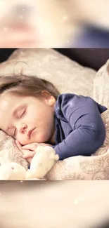 Sleeping child in a peaceful setting.