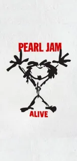 Pearl Jam Alive logo on a white background.