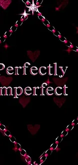 Perfectly Imperfect wallpaper with chains and hearts.