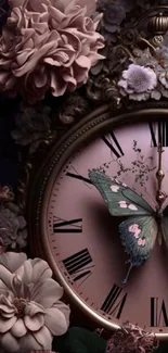 Petal Pink Clock Live Wallpaper