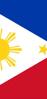 Philippines flag mobile wallpaper with vibrant colors.