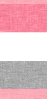 Pink and gray striped mobile wallpaper design.