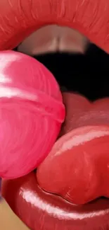 Pink Ball Red Live Wallpaper