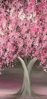 Beautiful wallpaper featuring a pink blossom tree on a black serene background.