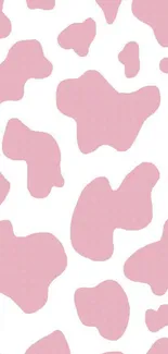 Pink cow print mobile wallpaper with a playful design.