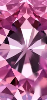 Luxurious pink diamond crystal wallpaper for mobile.