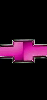 Pink automotive emblem with black background wallpaper.