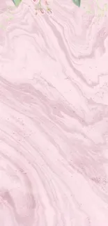 Pink marble texture with floral accents