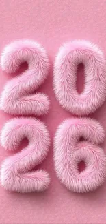 Furry pink 2026 numbers wallpaper.