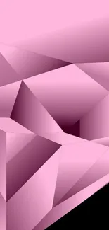 Pink geometric abstract 3D wallpaper for phones.