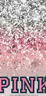 Pink and silver glitter mobile wallpaper with stylish design.