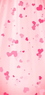 Charming pink heart background for mobile.