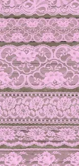 Delicate pink lace mobile wallpaper with intricate floral patterns.