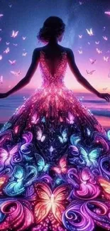 Pink Purple Gown Live Wallpaper