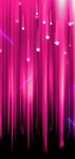 Pink and purple starry light streaks background.