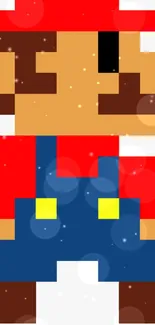 Pixel art video game icon with red hat.