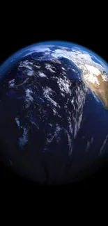 Stunning view of Earth in space, perfect for phones.