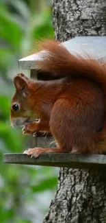 Plant Eurasian Red Squirrel Wood Live Wallpaper