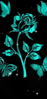 Plant Flower Black Live Wallpaper