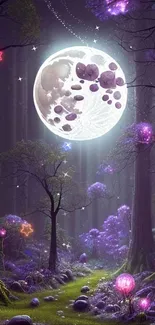 Plant Purple Light Live Wallpaper