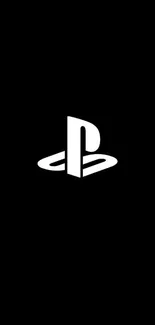 PlayStation logo on a black background wallpaper.
