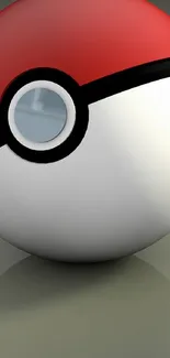 3D Pokéball wallpaper with red and white design, perfect for Pokémon fans.