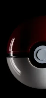 Crisp Pokéball design on dark background for mobile wallpaper.