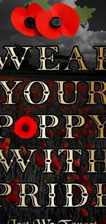 Poppy themed wallpaper with inspiring text.