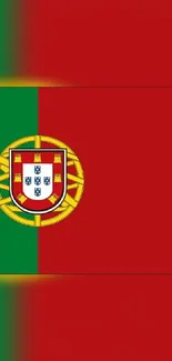 Portuguese flag mobile wallpaper with red and green design.